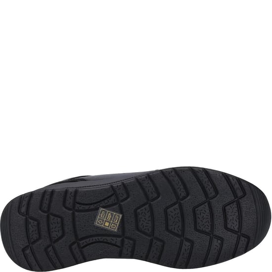Hush Puppies Mens Joseph Leder Turnschuhe (Hellschwarz) - Image 2