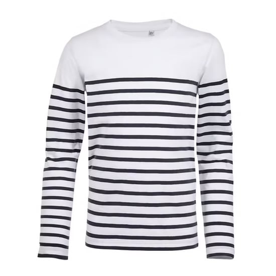 SOLS - "Matelot" T-Shirt für Kinder Langärmlig (Weiß/Marineblau) - Image 1