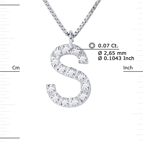 DIADEMA - Necklace with Diamonds - S - White Gold