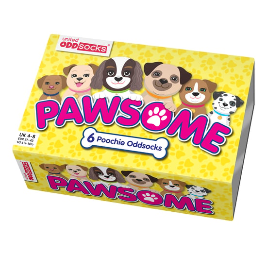 UNITED ODD SOCKS - 6 Pack Damen Welpe Hund Neuheit Baumwolle ungerade Socken in Geschenk-Box - Paws - Image 2