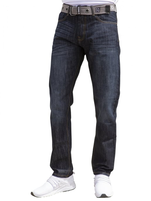Enzo Men's Designer Regular Fit Denim Jeans