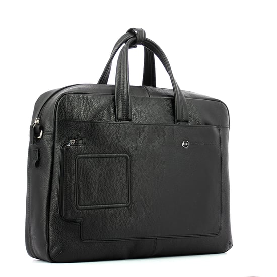 Doppelte Griff Laptop Aktentasche Vibe 15.6 Piquadro NERO - Image 2