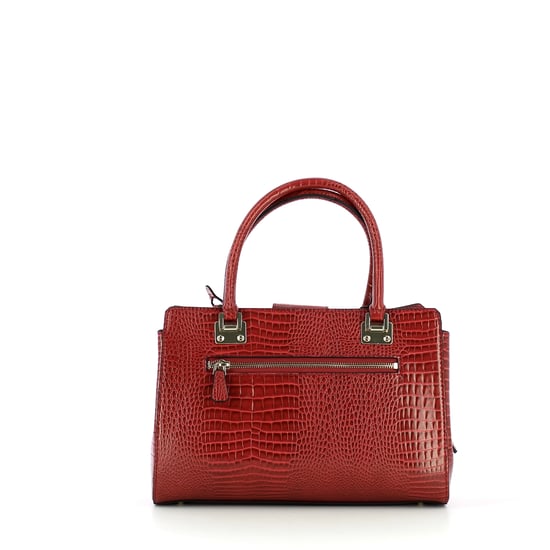 Croc print Cleo Satchel Guess MERLOT