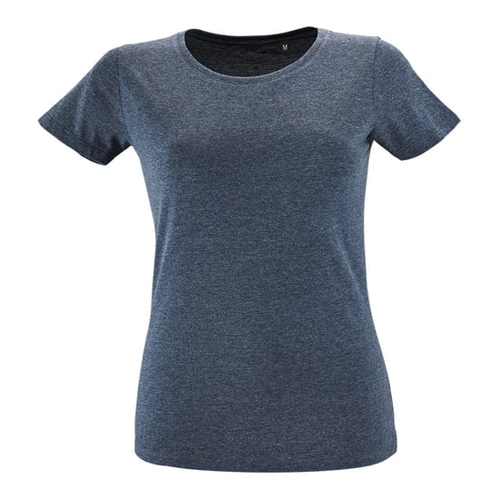 SOLS Womens/Ladies Regent Fit Short Sleeve T-Shirt (Heather Denim) - Image 1