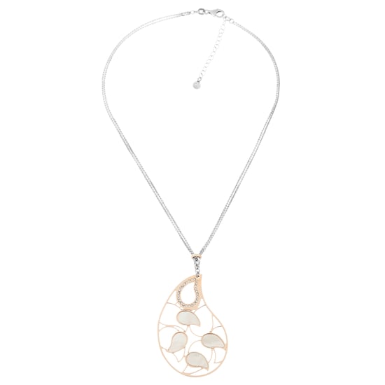 Orphelia 'Lana' Damen-Kette mit Anhänger aus 925er Sterlingsilber, Silber/Rosé, ZK-7164 - Image 3