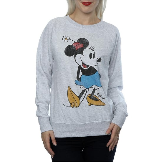 Disney Womens/Ladies Classic Minnie Mouse Heather Sweatshirt (Grey)