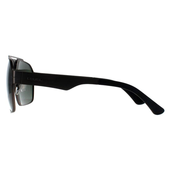Polizei Pilotenbrille Herren Matt Satiniert Bakelit Grau Grün Polarisiert SPLL08 Summit 1 - Image 2