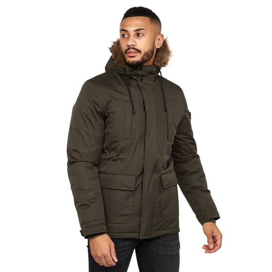 Crosshatch - "Parkmoore" Parka für Herren (Dunkel-Olive) - Image 4
