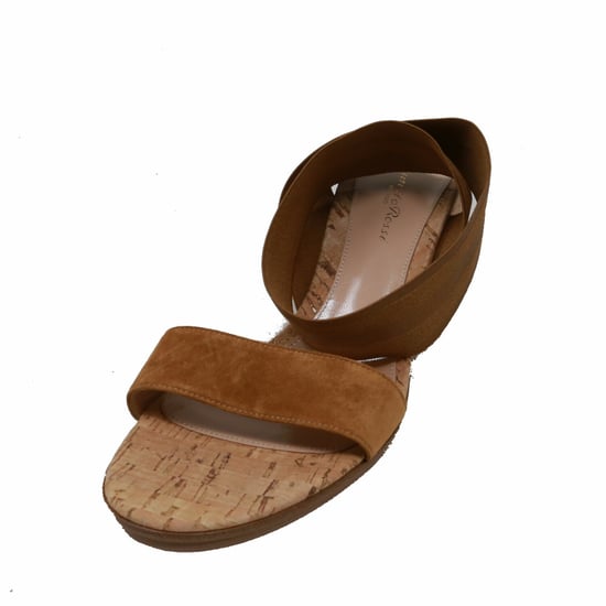 Gianvito Rossi Women's Stretch Strap Cork Sandal Ankle-High Leather Heel