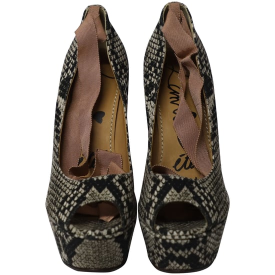 Lanvin Riemensandaletten aus Holz mit Keilabsatz und offenem Zehenbereich in Phyton-Print-Leder - Image 2