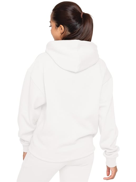 Enzo | Womens Oversized Zip Hoodie - Off White - Image 3