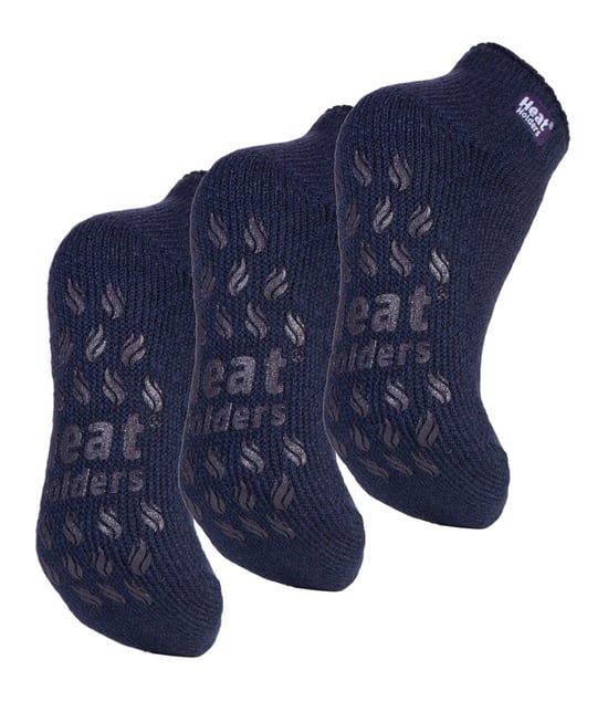 Heat Holders - 3 Paar Multipack Ladies Ankle Slipper Socken mit Gripper - Deepest Plum - Image 1