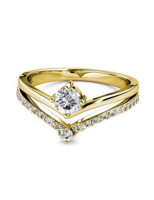 Zinnia Ring - Gold und Kristall - Image 4