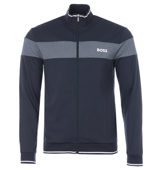 BOSS Bodywear Lounge Zip Up Sweatshirt - Navy