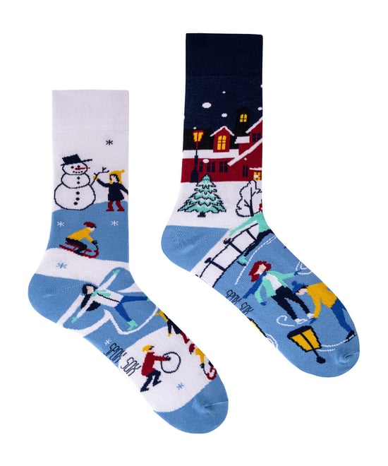 SPOX SOX - Herren & Damen Mismatched Novelty Odd Socks - Winter Aktivitäten - Image 1