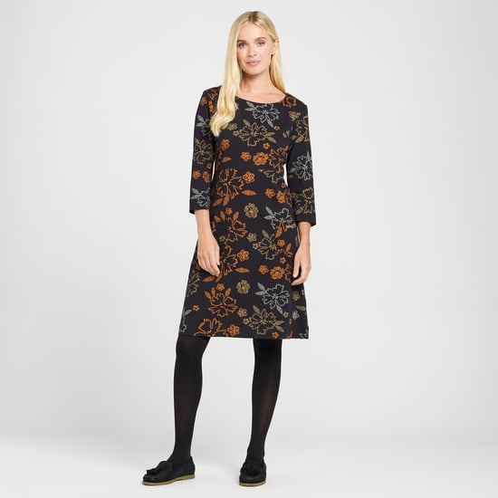 Weird Fish Women's Starshine Organic Jersey Dress, Navy