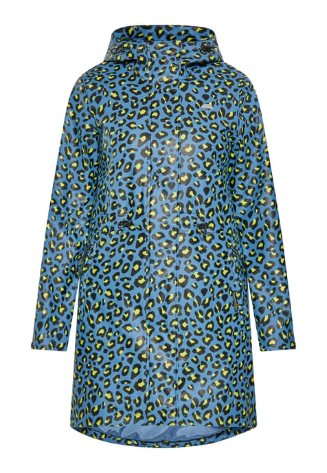 Schmuddelwedda regenparka Damen Stahlblau Limette Leo - Image 1