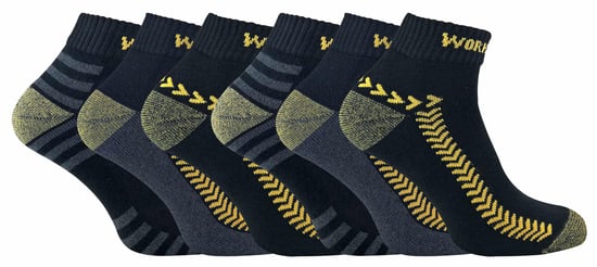6 Paar Herren Baumwolle Anti Schweiß Low Cut Arbeitssocken für Stahl Toe Stiefel - Image 1