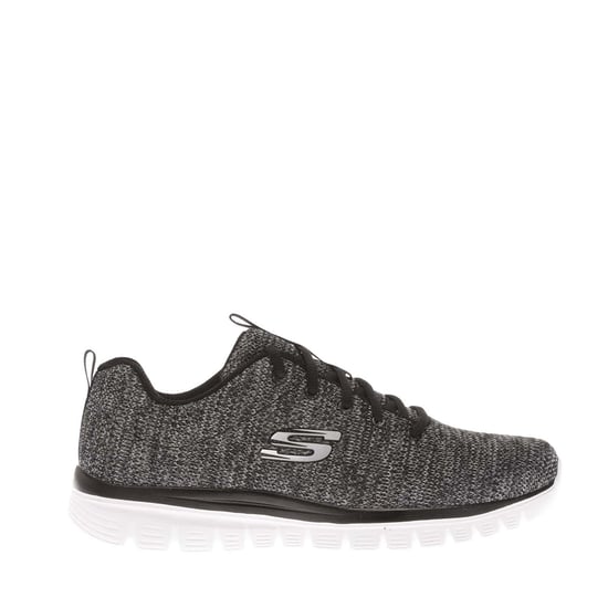 Women's Skechers Graceful - Twisted Fortune Trainers in Black-White