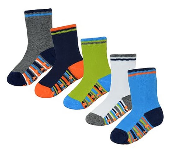 Rutschfeste Baby-Jungen-Socken | 10er-Pack | Socken-Snob | Weiche Baumwollsocken mit Sternchen-Greifern - Style 1 - Image 2