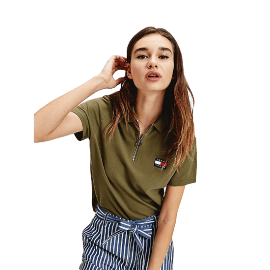 Polo Tommy Jeans Damen Badge - Image 1