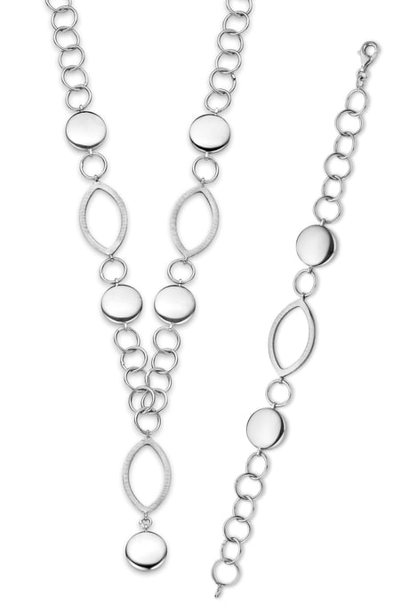 Orphelia Damen 925 Sterling Silber Set: Kette + Armband - Silber SET-016 - Image 1