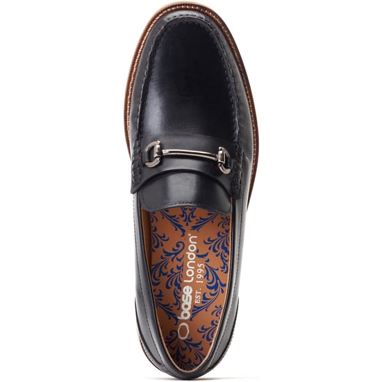 Base London Madison Leder Herren schwarze Mokassins - Image 4
