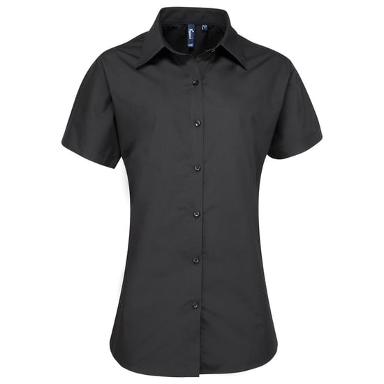 Premier - "Supreme" Hemd für Damen kurzärmlig (Schwarz) - Image 1