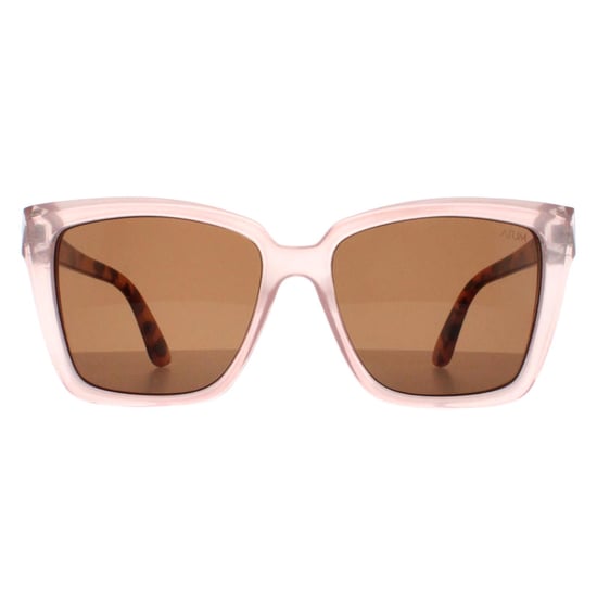 Atum Square Womens Shiny Transparent Pink Brown Gradient Eden