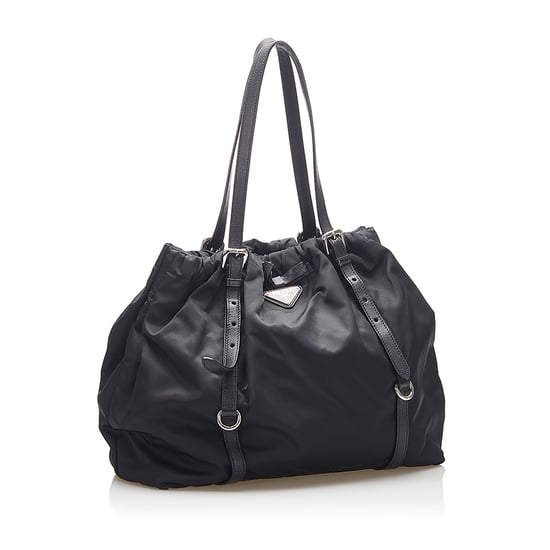 Vintage Prada Tessuto Tote Bag Black - Image 2
