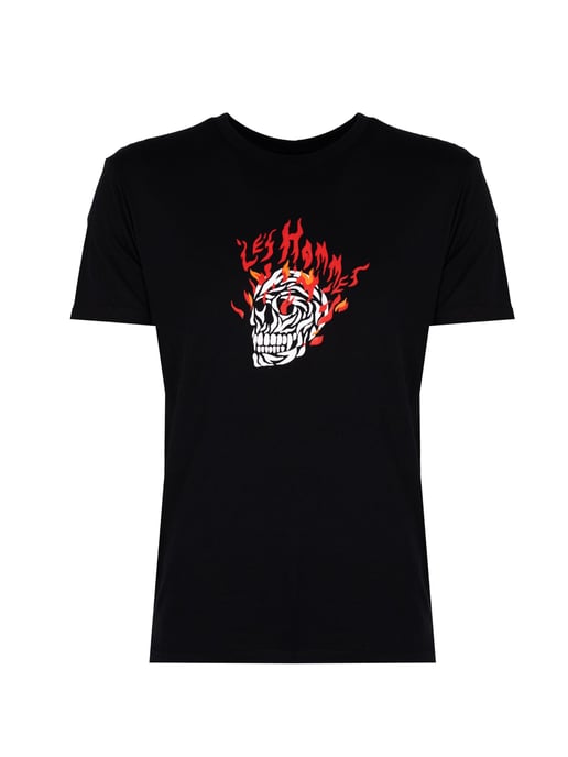 Les Hommes T-Shirt On Fire Men's Black