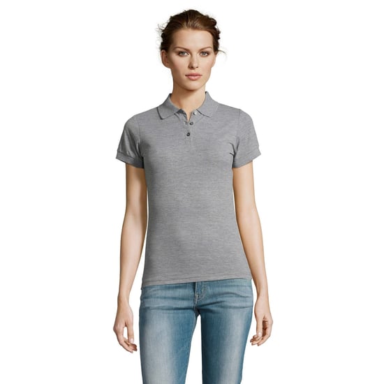 SOLs Womens/Ladies Prime Pique Polo Shirt (Grau meliert) - Image 3