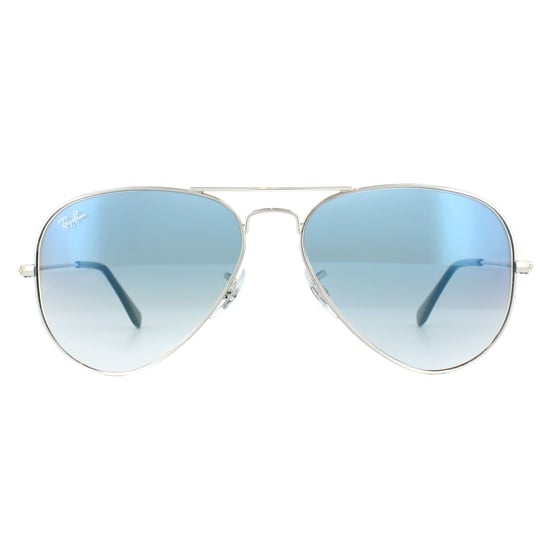 Ray-Ban Sunglasses Aviator 3025 Silver Gradient Light Blue 003/3F 62mm