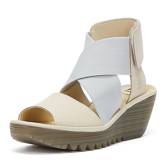 Fly London Yuba Damen Off White Sandalen - Image 3
