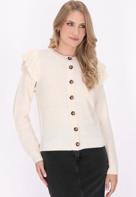 Dreimaster Cardigan Damen Weiss - Image 3