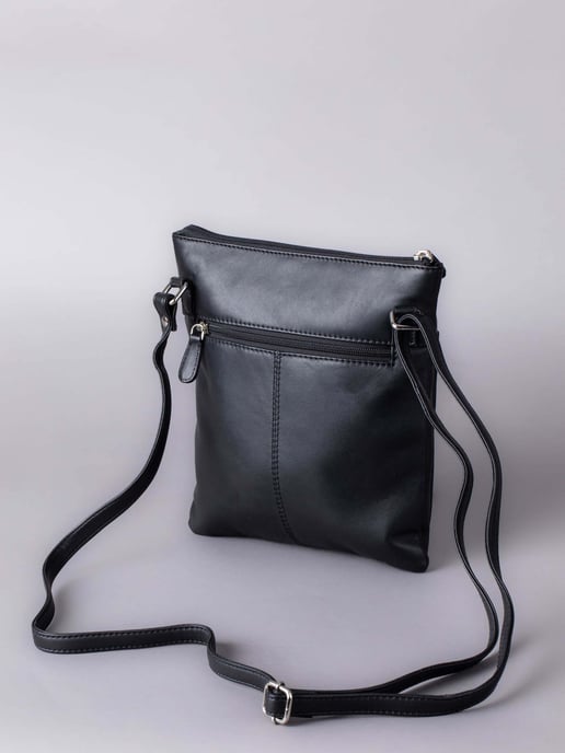 Enderby Leather Cross Body Bag in Black