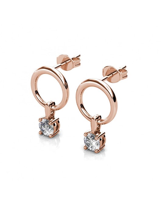 Octavia Ohrringe - Roségold und Kristall - Image 4