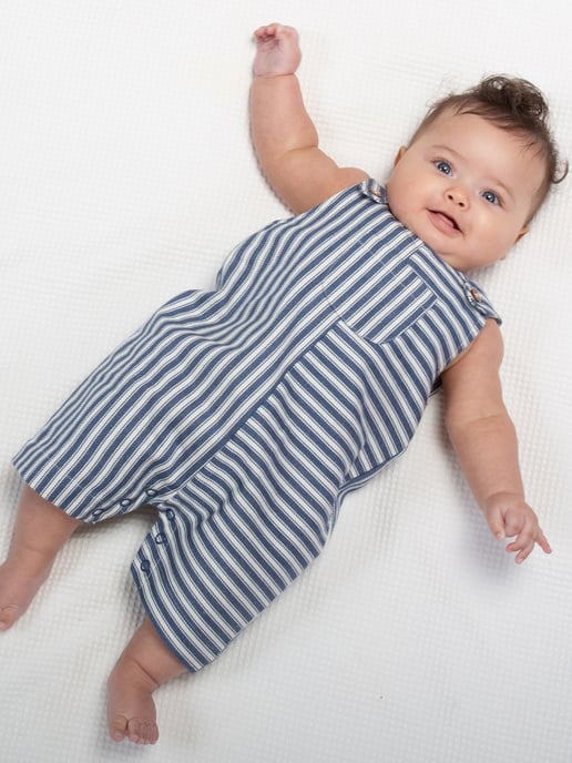 Kite Clothing Ticking Romper Dungarees