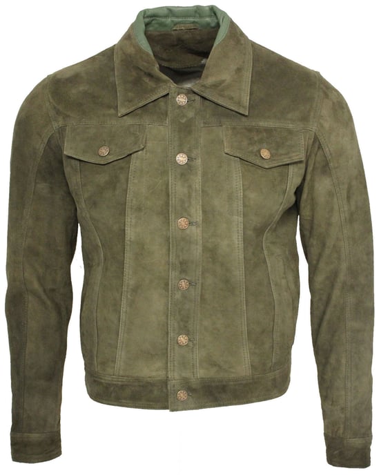 Trucker jeans jacket from goat suede