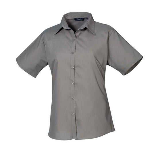 Premier - Bluse für Damen kurzärmlig (Dunkelgrau) - Image 1