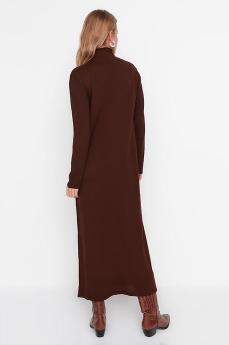 Trendyol Femmes Col roulé Changement Maxi Robe modeste - Image 5