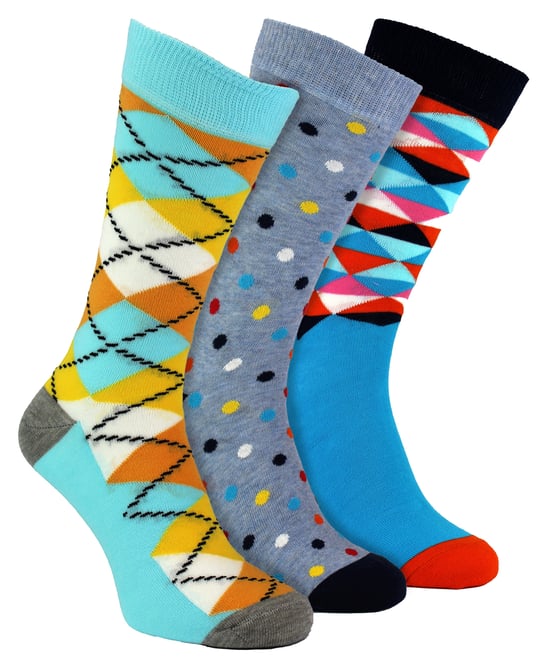 HS von Happy Socks - Herren 3er-Pack Klassische Argyle Socken - Argyle (Hellblau) - Image 1