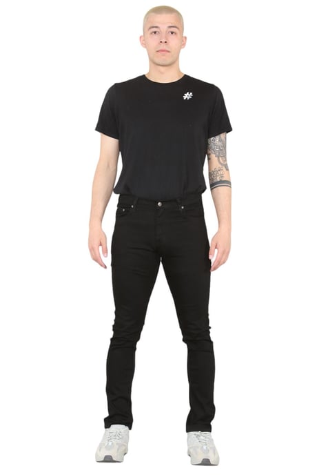 MYT Herren Skinny Fit Jeans Stretch Denim in Schwarz - Image 6