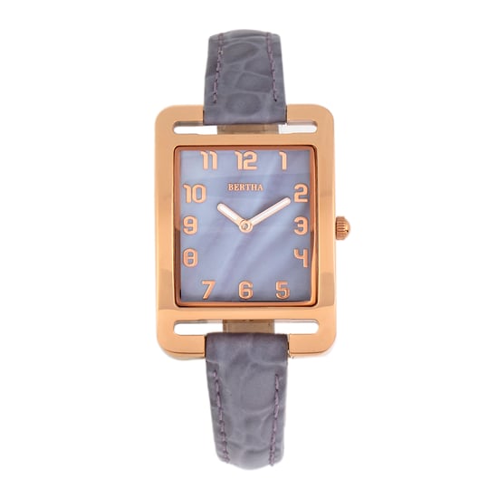 Bertha Marisol Swiss MOP Leather-Band Watch
