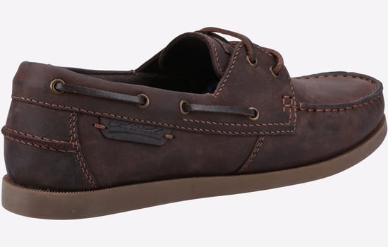 Cotswold Waterlane Leder Damen Braune Bootsschuhe - Image 3