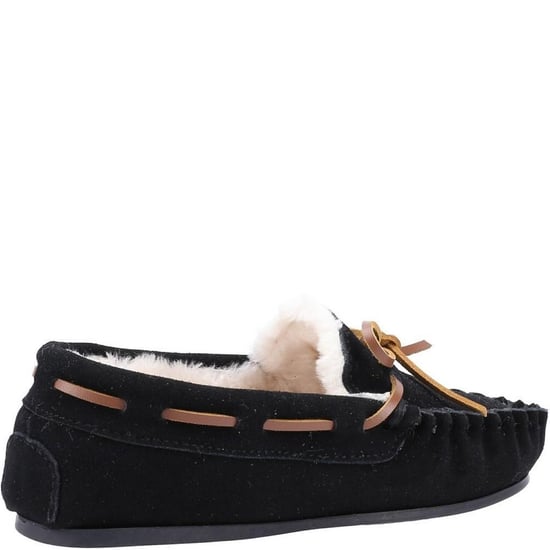 Hush Puppies Childrens/Kids Addison Wildleder Hausschuhe (Schwarz) - Image 2