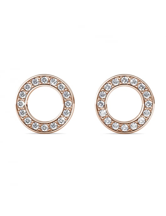 Boucles d'oreilles Ophir - Doré et Cristal - Image 5