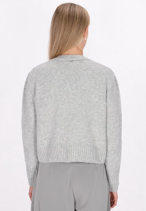 Dreimaster Cardigan Damen Grau Melange - Image 4