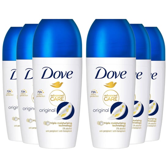 Dove Roll On Deo Go Fresh Original 72H Lasting Women's Anti-Perspirant 50ml, 6pk
