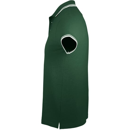 SOLS - Polo manches courtes PASADENA - Homme (Vert forêt/blanc) - Image 3